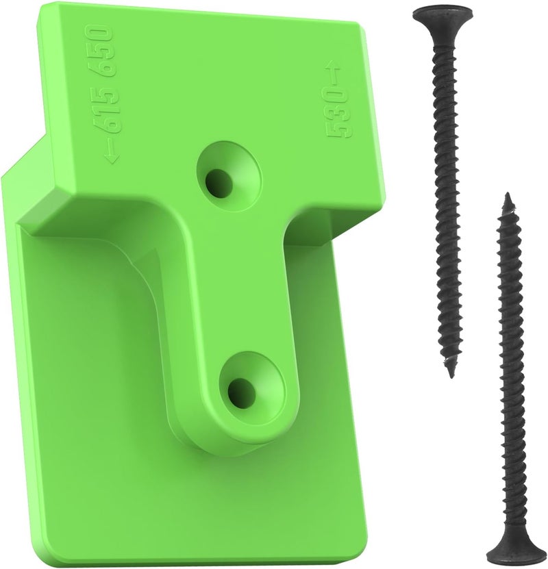 BERPSE Blower Wall Mount/Mounting Bracket for EGO 530CFM 615/650CFM Leaf Blower, Suitable for Two Different Types of Blowers, Does Not Fit 765 CFM Vane Blower Models, W/Screws, Green - Image 1